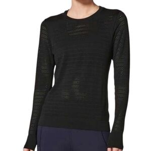 Lululemon "Breeze By" Long Sleeve Shirt *Squad Black Size 6